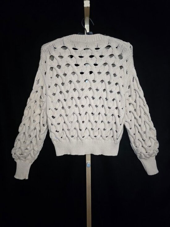 Brunello Cucinelli Cable Knit Buttoned Cardigan in Camel S - Picture 6 of 12